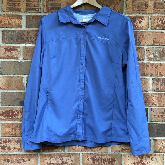 Columbia Tops - Columbia Tamiami Purple Long Sleeve Omni Shade